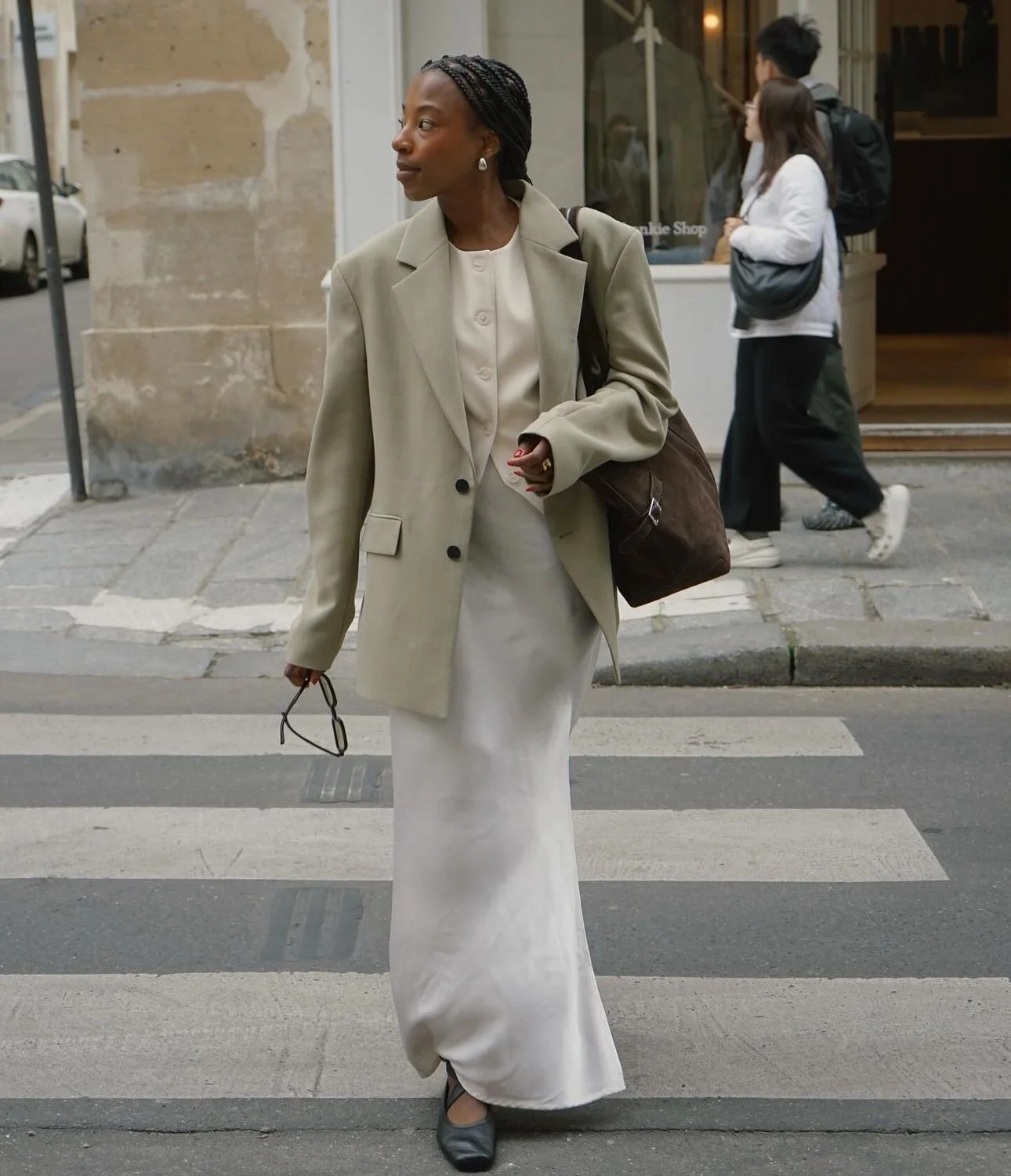 dress with long coat
